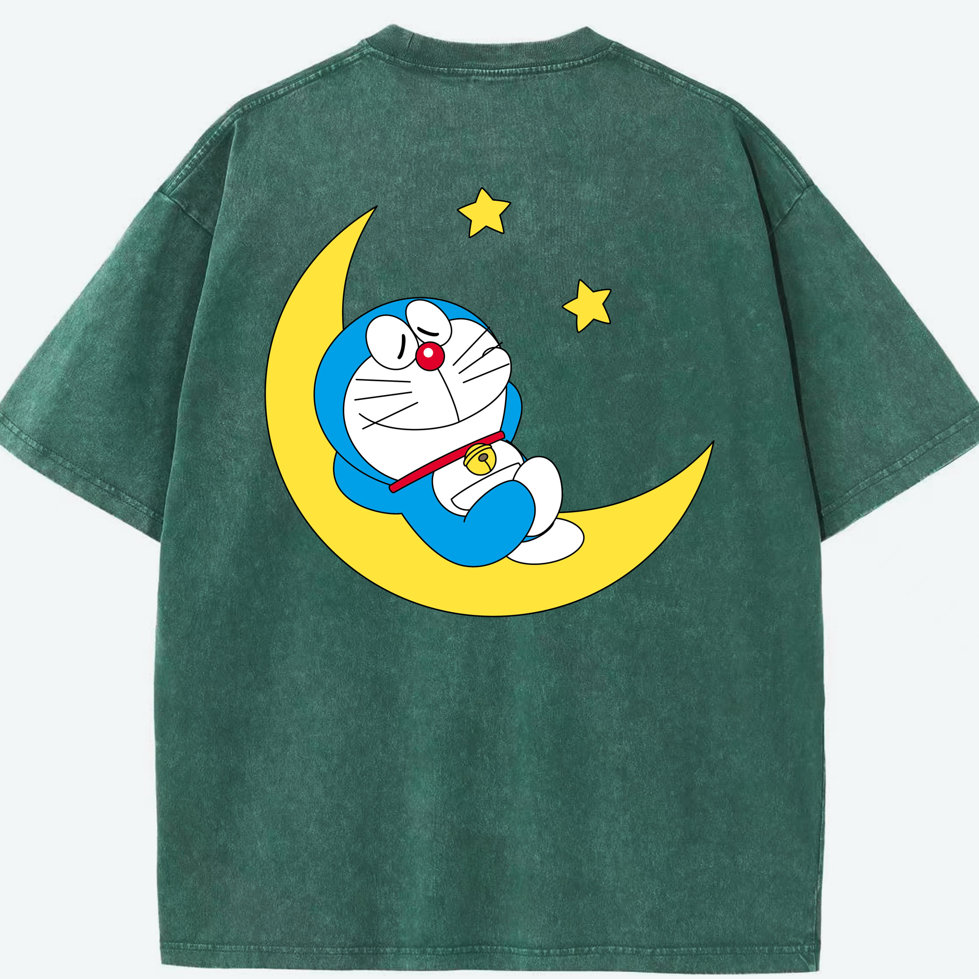 （画像用） ドラえもん Doraemon 綿100% ヴィンテージ風 半袖Tシャツ（背面プリント）
